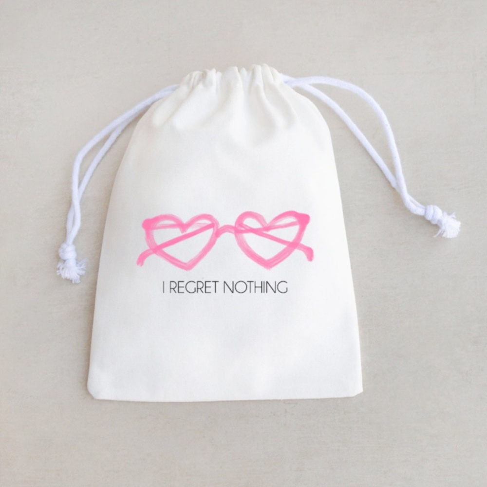 "I Regret Nothing" Cloth Sunglass Pouch